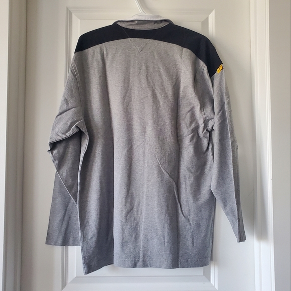Oversized Tommy Hilfiger Athletics Grey 1/4 Zip Sweater Pullover NWOT - Picture 4 of 6